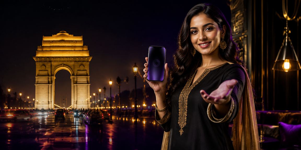 Indian man depositing funds with net banking and UPI apps